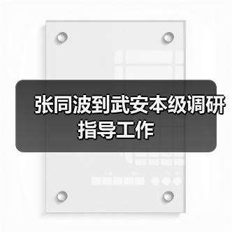 张同波到武安本级调研指导工作(图1) 张同波到武安本级调研指导工作(图1)