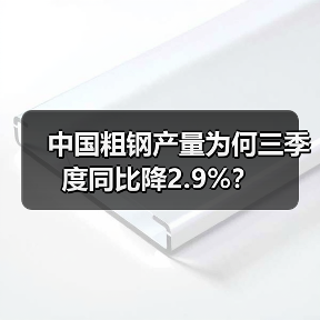 中国粗钢产量为何三季度同比降2.9%?(图1) 中国粗钢产量为何三季度同比降2.9%?(图1)