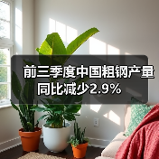 前三季度中国粗钢产量同比减少2.9%（图3）