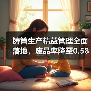 铸管生产精益管理全面落地，废品率降至0.58%（图1）