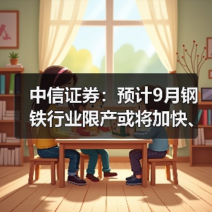 中信证券：预计9月钢铁行业限产或将加快、加力落地（图1）