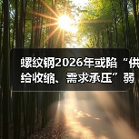 螺纹钢2026年或陷“供给收缩、需求承压”弱平衡格局(图3) 螺纹钢2026年或陷“供给收缩、需求承压”弱平衡格局(图3)