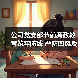 公司党支部节前廉政教育筑牢防线 严防四风反弹（图1）