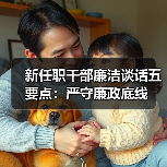 新任职干部廉洁谈话五要点：严守廉政底线（图1）